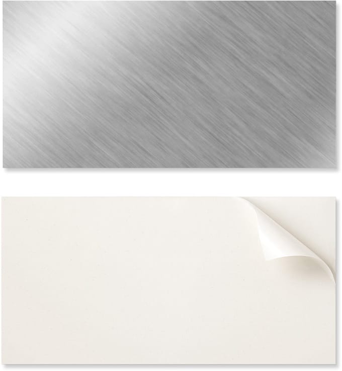 Zelfklevende PVC-wandtegels met metaalstructuur 10x40x20 cm