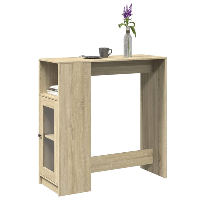 vidaXL - Bartafel - met - rekken - 101x40x103,5 - cm - hout - sonoma - eikenkleur