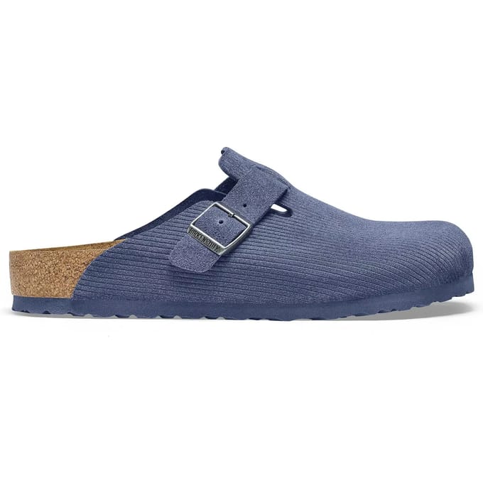 Suède leren klompen Birkenstock Boston