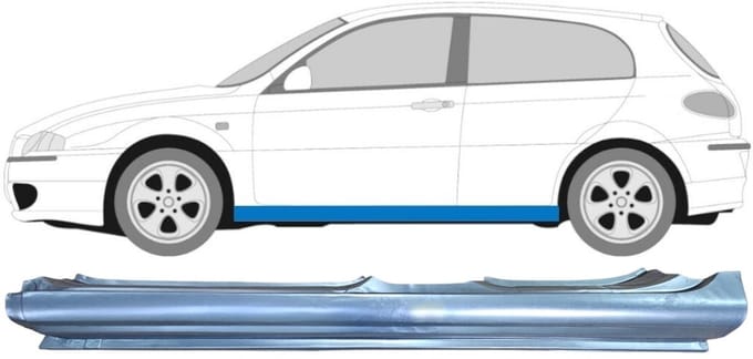 Volledige dorpel voor Alfa Romeo 147 2000-2010 / Links