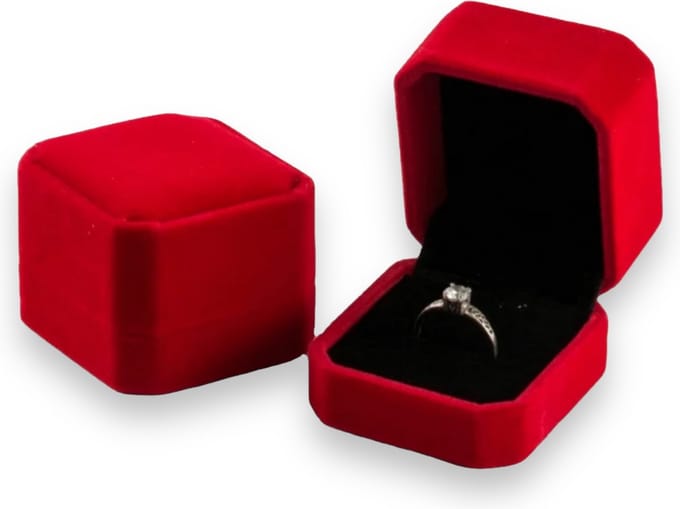 Trouwring Doosje Rood - Sieraden Opberger - 1 Stuk