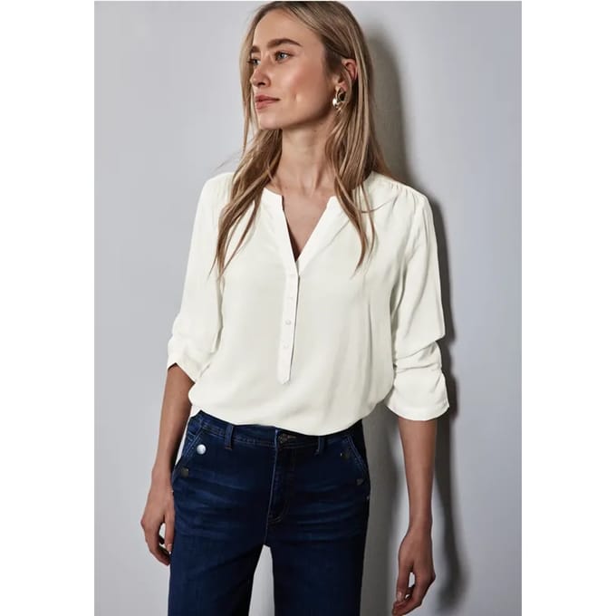 Basic blouse in effen kleur