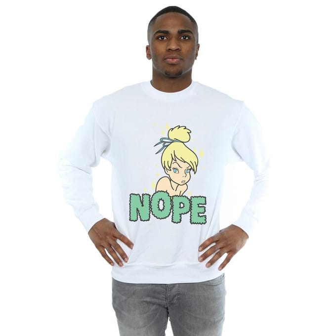 Disney Heren Tinker Bell Nope Sweatshirt (Wit)