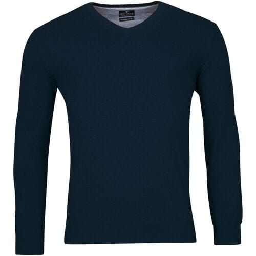 Baileys Trui V-Hals Single Knit Pima Cotton Dark Blue / male