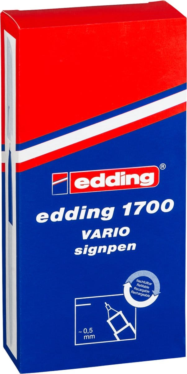 e1700 VARIO fineliner witte houder 2 metaal gevatte kunststo