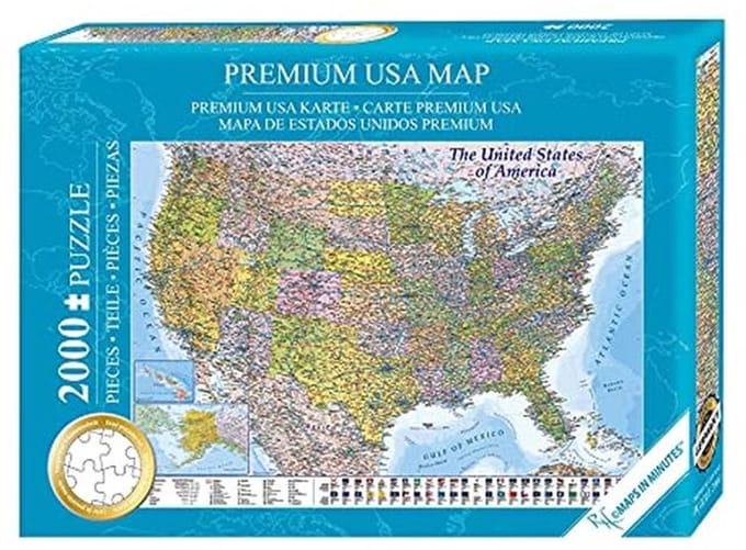 Puzzel 2000 stukjes USA - Amerika - 97 x 69 cm Premium Kaart 2021