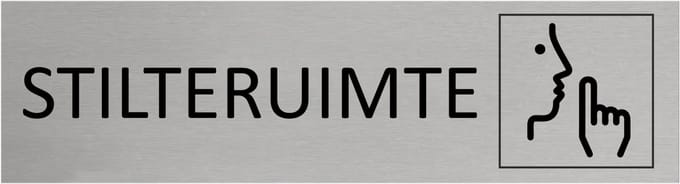 CombiCraft Aluminium deurbordje Stilteruimte 165x45mm - per stuk