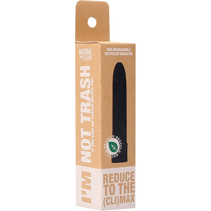 Shots - Natural Pleasure Biologisch Afbreekbare Vibrator - 14 cm black