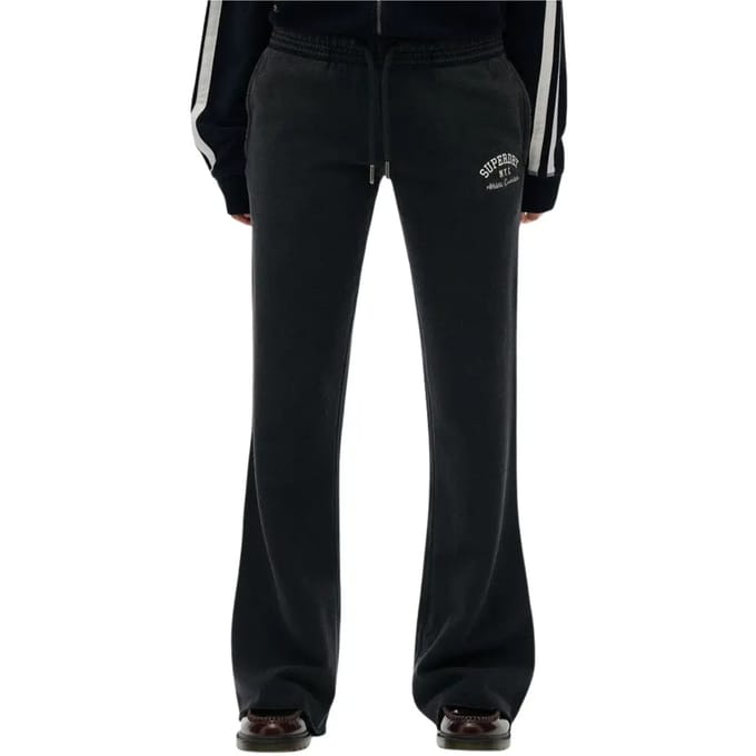 Vrouwelijke geborduurde flare joggingbroek Superdry Athletic