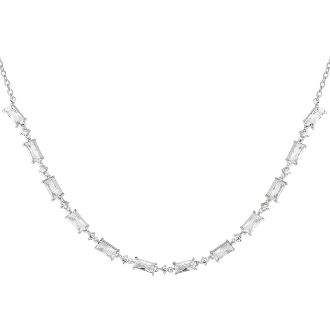 Bijoutheek Collier Vierkante Stenen Crystal