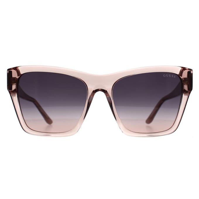 Guess GU00113 57Z glanzend beige violet gradiënt zonnebril