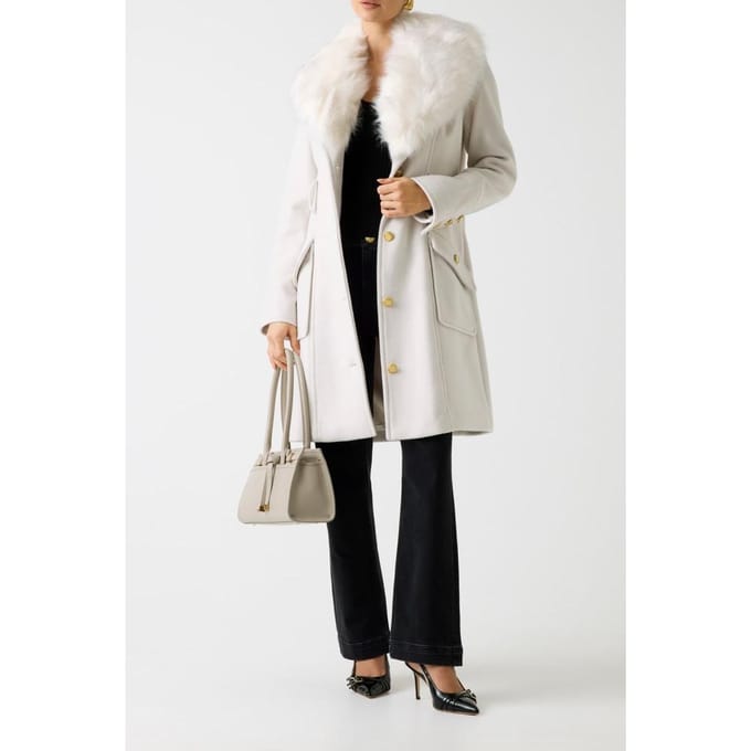 GUESS New Alice Coat Wind Cloud Größe: 44 | Einreihige Mäntel Outlet | Damen