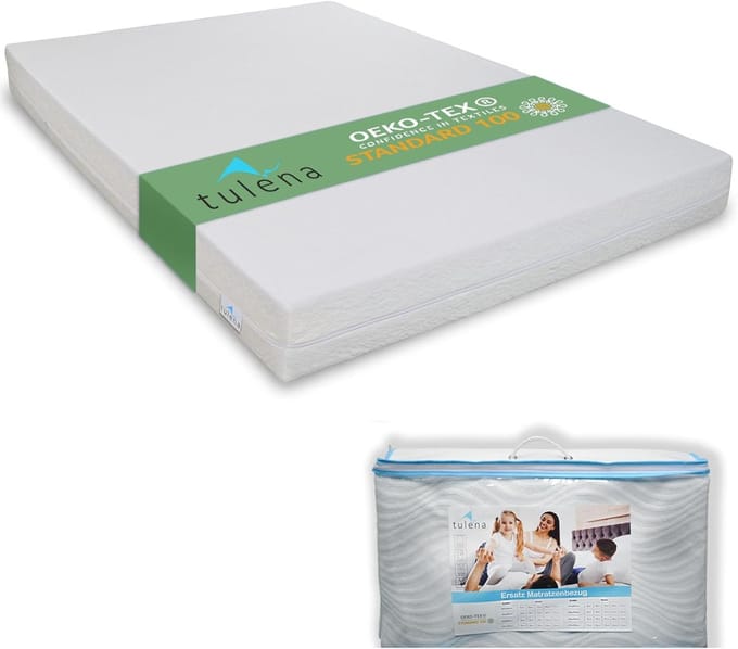 Witte Matrasovertrek 90x200 cm met Ritssluiting - Ademend en Wasbaar - Oeko-Tex Gecertificeerd