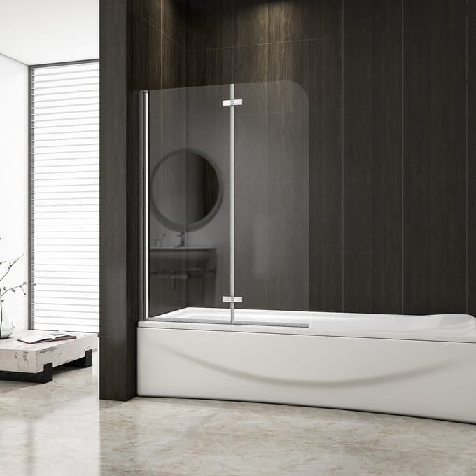 Draaibare Inklapbare Badwand - 2-delig - 120 x 140 cm x 6 mm