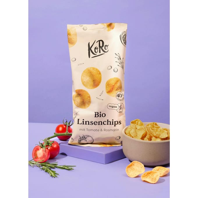 Bio linzenchips met tomaat en rozemarijn 100 g