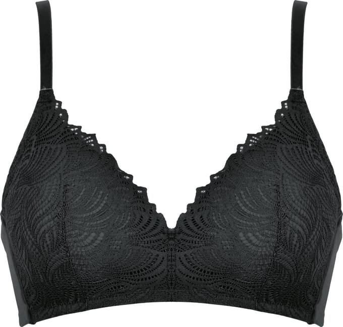 Naturana - Soft bh met kant - 5674 - Zwart - 95D