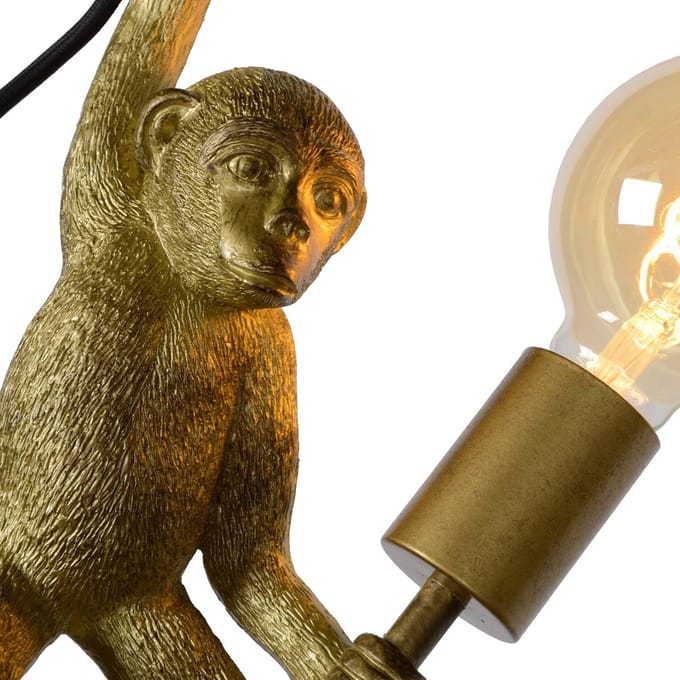 Lucide EXTRAVAGANZA CHIMP - Wandlamp - 1xE27 - Zwart