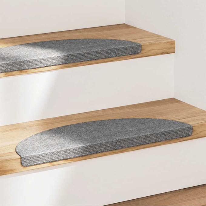 vidaXL - Trapmatten - zelfklevend - 15 - st - 56x17x3 - cm - grijs