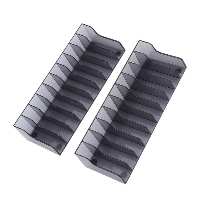 2 STUKS Grote Capaciteit Spelkaarten Doos Spel CD Opbergstandaard Houder Beugel voor PS4SLIMPRO gray