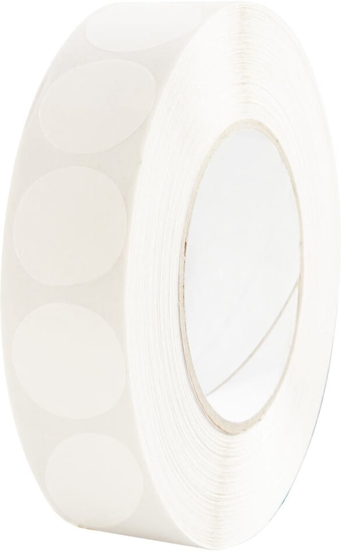 10mm Ronde Sluitzegels / Sluitsticker - Rol van 5000 stuks - Transparant