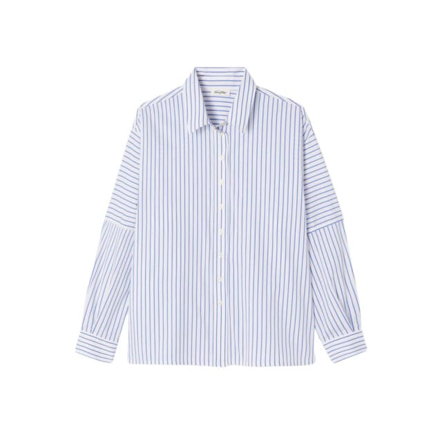 American Vintage Nurway Blouses Blauw Nur06ah26