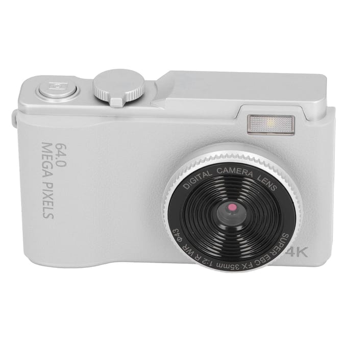 Appareil photo numérique 48MP 1080P Écran 2,4 pouces Zoom 16x Anti-tremblement Caméra selfie compacte portable blanc