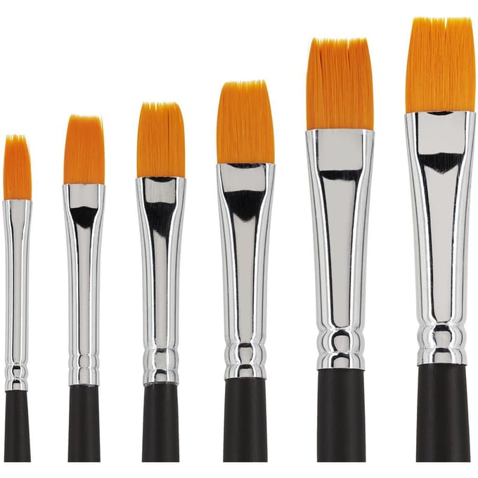 VBS Platte penseel "BASIC", set van 6