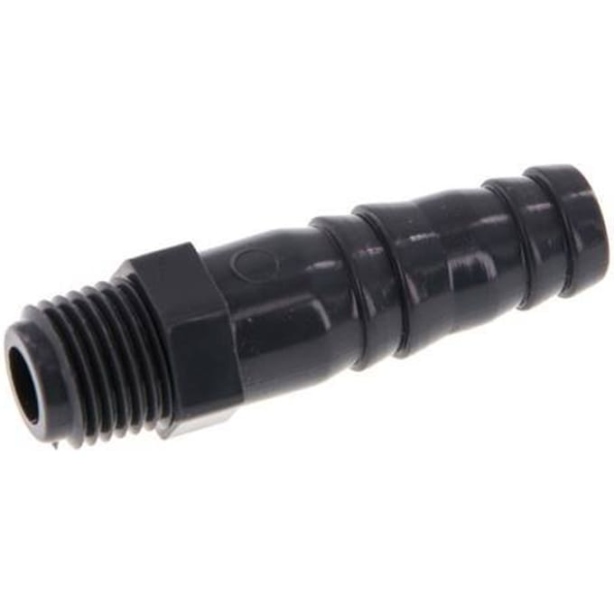 12 mm & G1/4'' PVC-U Slangpilaar Buitendraad 53mm EN 1452-3 [2 Stuks]