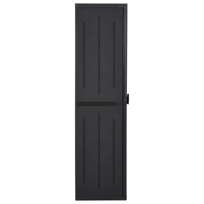 vidaXL - Tuinkast - 65x45x172 - cm - PP - rattan - zwart