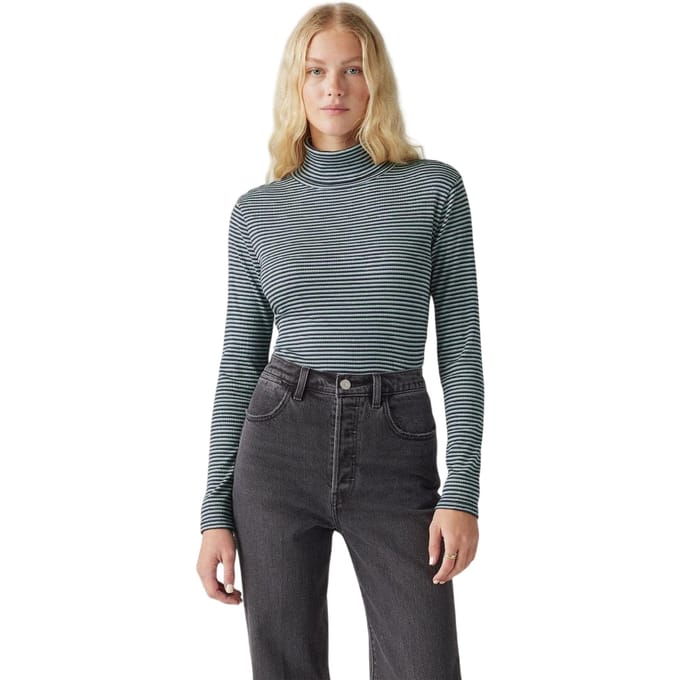 Levis Dames/Dames Schildpadhals Top met Lange Mouwen (Navy Blazer)