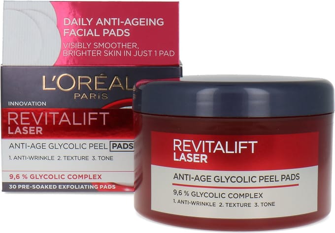 L'Oréal Revitalift Laser Ant-Age Glycolic Peel Pads