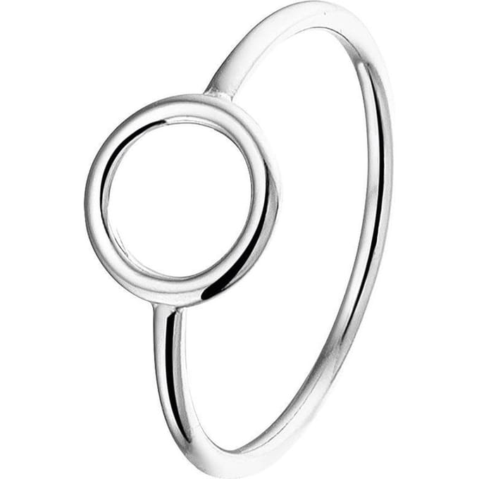The Jewelry Collection - Ring Cirkel - Zilver - Maat 16.50