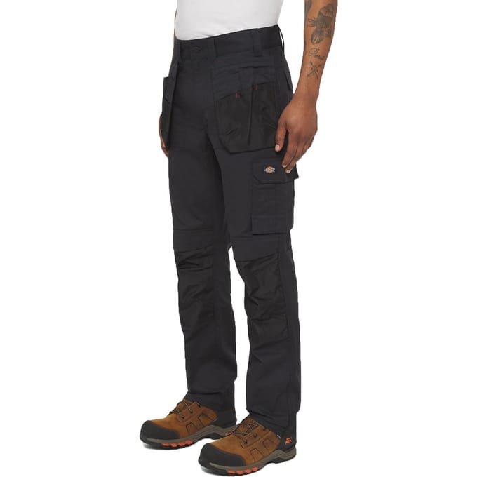 Dickies Multi Pocket Utility Polyester Zwarte Werkbroek voor Mannen