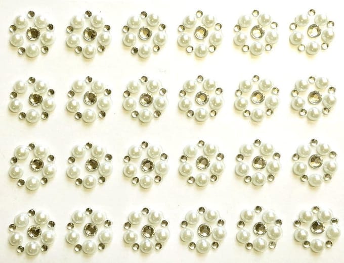 Always & Forever Adhesive Pearls & Rhinestone Cluster