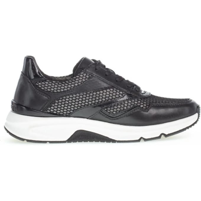 Gabor rollingsoft sensitive 96.896.57 - dames rollende wandelsneaker - Zwart - maat 42.5 (EU) 8.5 (UK)