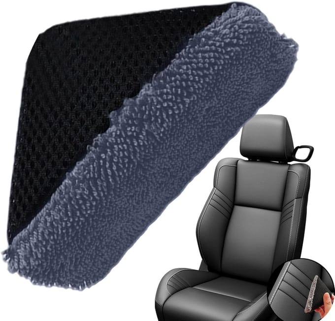 Wax Applicator Pads - Schrobben Spons - Auto Interieur Reinigen - Driehoekige Vorm - 13x6x6 cm - Donkergrijs