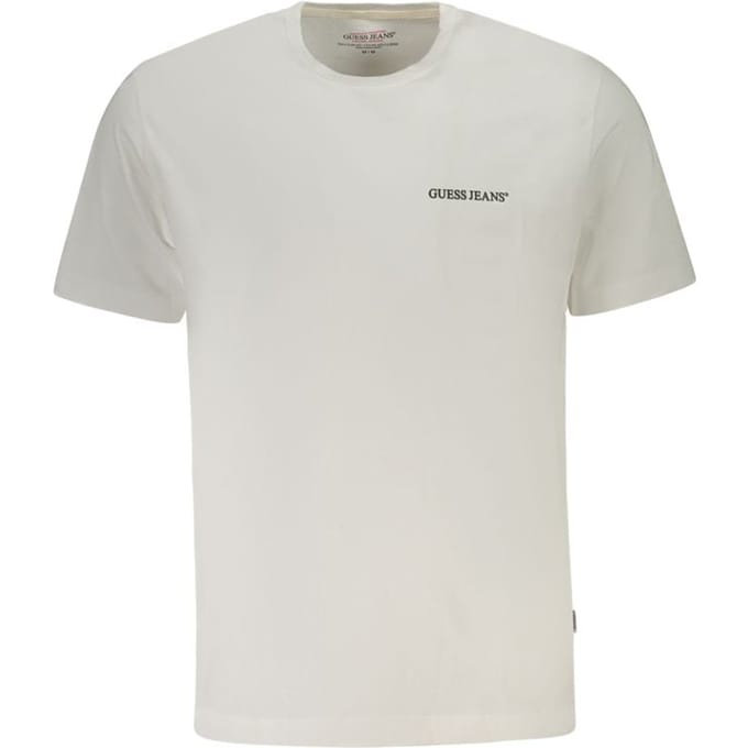 Guess Jeans Bianco Katoenen Heren T-Shirt