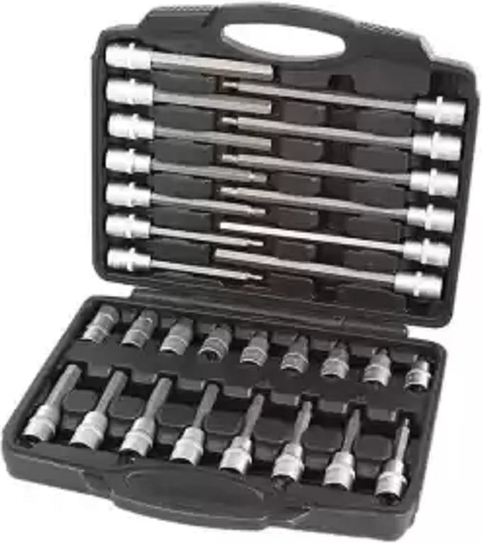 30-delige 1/2" Inbus bitset-Weber Tools-1/2'' Inbus stiftdop