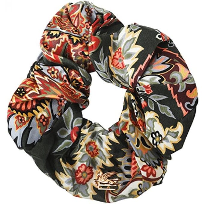 Étoffe Foulard Cheveux en Soie Imprimé Cachemire Floral X0890 Wf6d0001aa044 WF6D0001AA044 X0890 gray