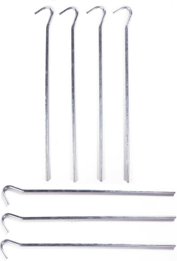 Benson Grondpen/tentharing - 21x - zilver - metaal - 22 cm - Rotspen - Spijkerharing