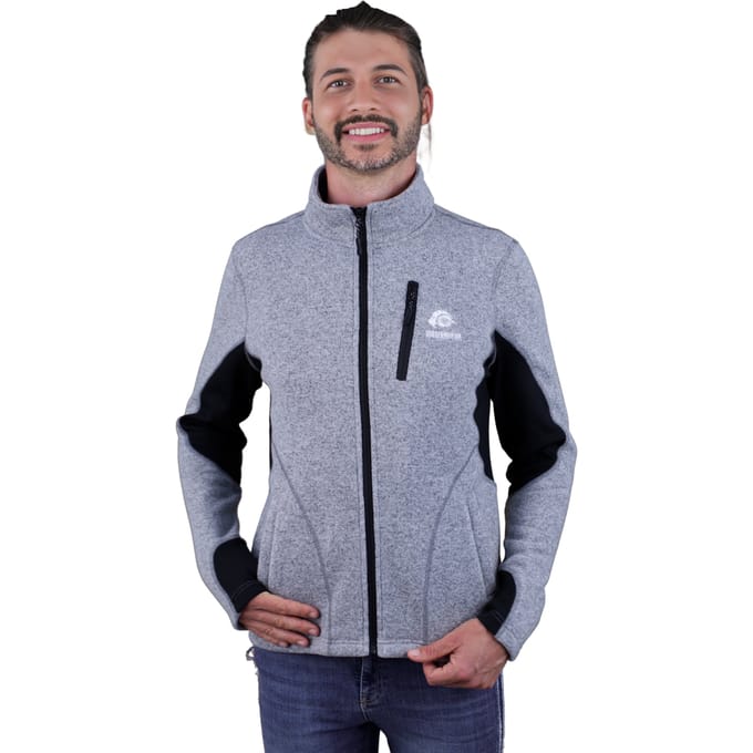 Heren Fusion Fleecejack Wandeljack Grijs
