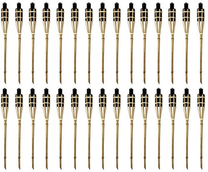 Bamboefakkels 30 stuks - Tuin Decoratie en Verlichting 90 cm