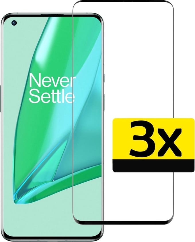 Screenprotector - Geschikt voor OnePlus 9 Pro - 3 Stuks - Full Cover - Beschermglas - Gehard Glas - Tempered Glass - Screen Protector