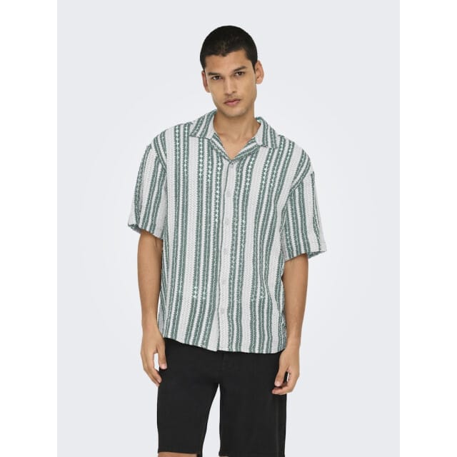 Only & Sons Dani Crochet SS Overhemd Heren - Maat XL