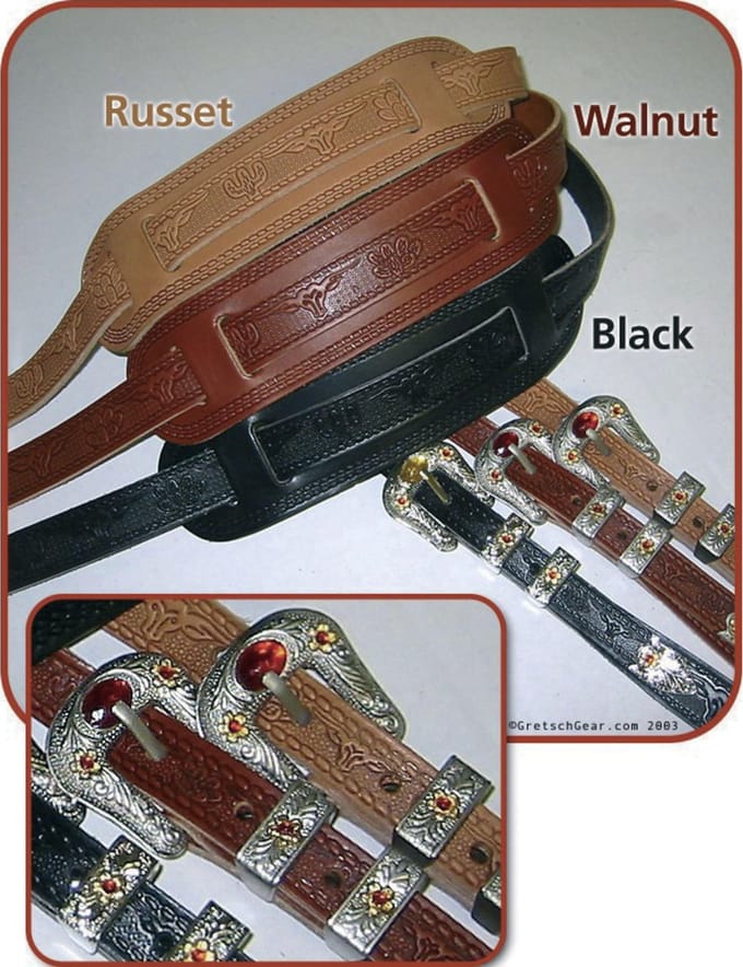 Gretsch gitaarband Tooled Vintage Russet - Gitaarband