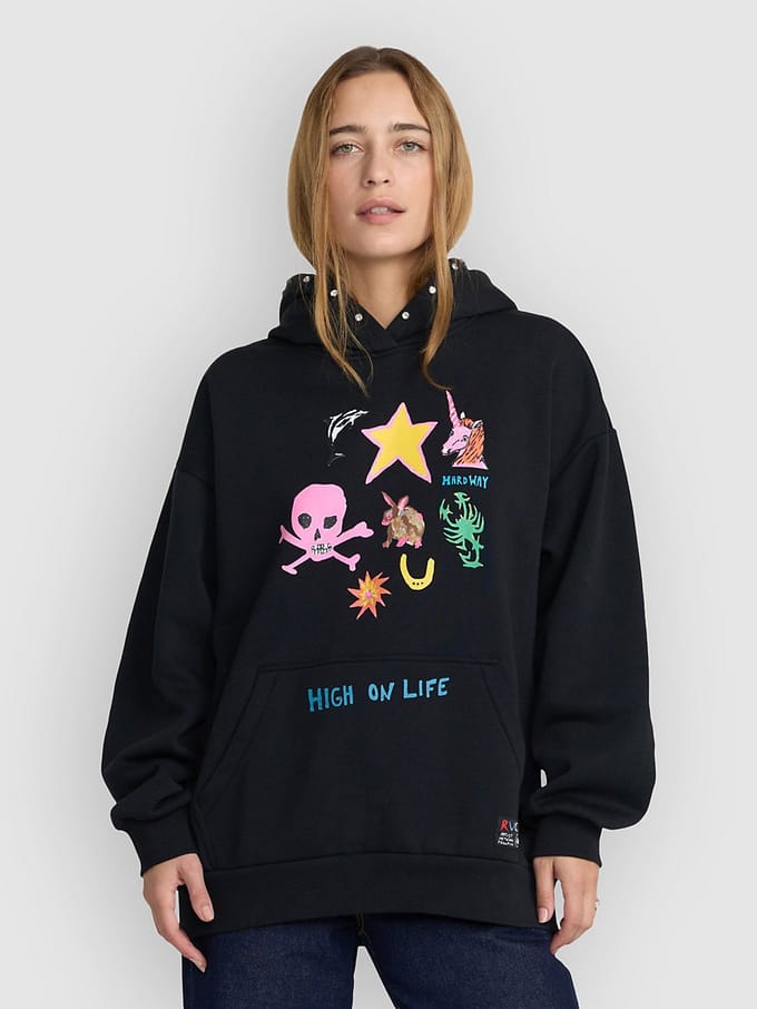 RVCA Dani Miller Oversized Hoodie zwart