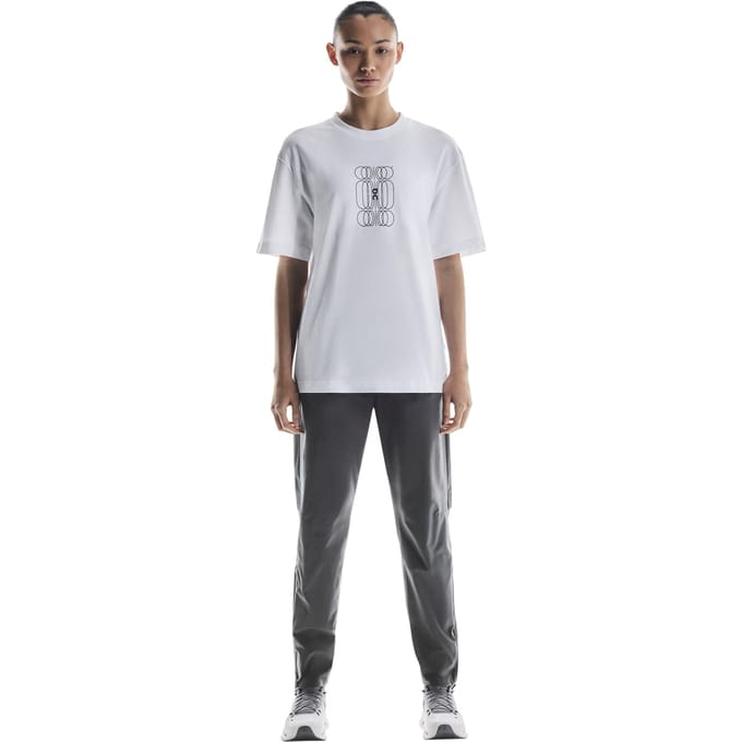 On Club-t Graphic 1 W White | Black White | Black Maat: M | Tops Outlet | Dames | Wit