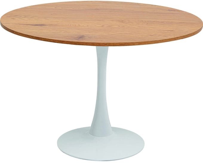 Eettafel Schickeria Ø110cm eik en wit Kare Design