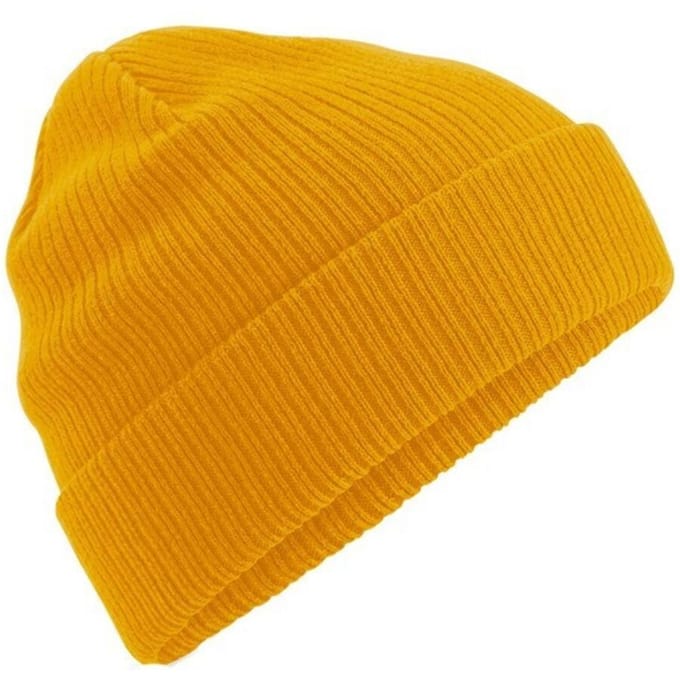 Beechfield Biologische Katoenen Beanie (Mosterd Geel)