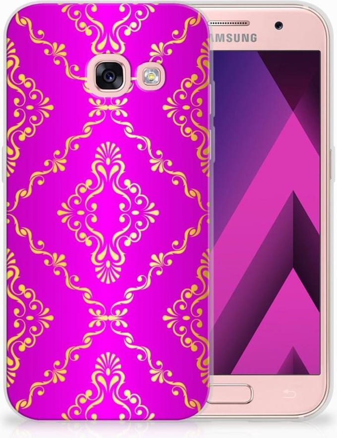Siliconen Hoesje Samsung Galaxy A3 2017 Barok Roze